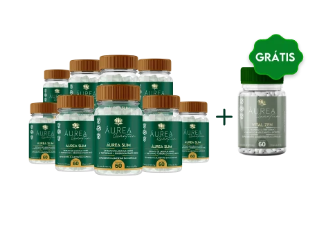 10 frascos Aurea Slim com Vital Zen