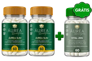 2 frascos Áurea Slim e Vital Zen de brinde