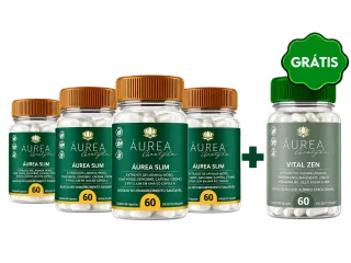 4 frascos Áurea Slim e Vital Zen de brinde
